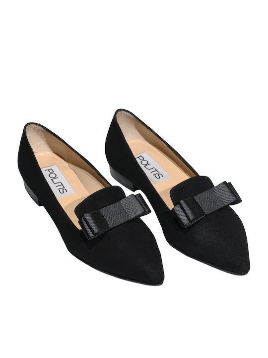 Leather Women's Moccasins In Black Colour