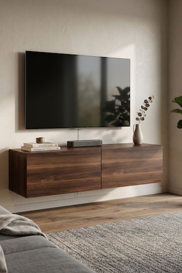 Έπιπλο TV Επιτοίχιο Μπλε 120x32x30εκ.