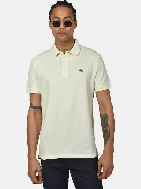 Berto Lucci Beige Open Polo Men's Blouse