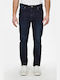 Herren Jeanshose Elastische mit Entspannter Anwendung Blau Schwarz