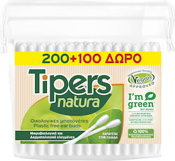 Ökologische Baumwollstäbchen Natura Tipers Packung/300 Stück