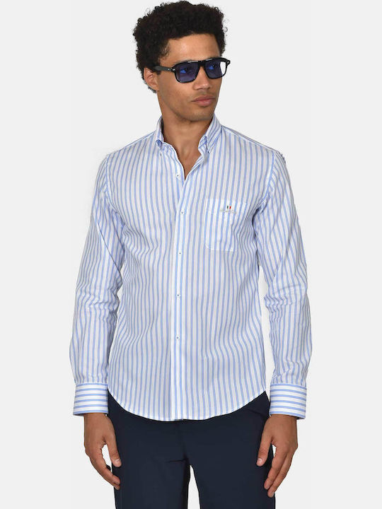 Berto Lucci Long Sleeve Cotton Shirt in Regular...