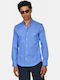 Long Sleeve Cotton Shirt in Regular Fit Checked Ruo
