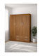 Dreifachtür Kleiderschrank Walnuss 110x50x180cm