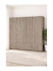 Four Door Wardrobe Ash Grey 200x60x180cm