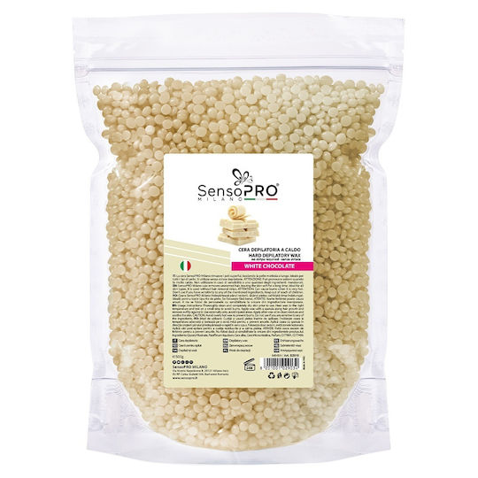 Granule Ceară Elastică Sensopro Milano Ciocolată Albă 500g