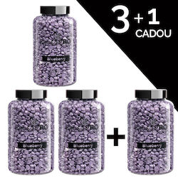 Set 3+1 Free Elastic Wax Epilation Sensopro Milano Blueberry 400g
