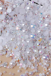 Pietre Decorative Jumătate Perle 20gr Albe