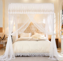 Large Bed Mosquito Net Lace 150x200cm White Galifas 792301 Galifas