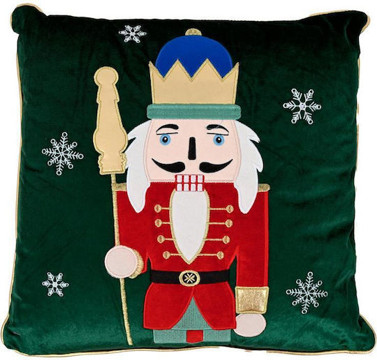 Christmas Decorative Pillow Nutcracker Fylliana Fl113 Red-Green 42x42cm