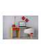 Kinder Schreibtisch aus Melamin Rote 130x55x80cm
