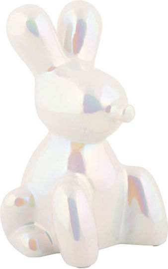 Present Time Decorative Rabbit Made of Ceramic Material 9x15cm