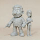 Unpainted 3D Figur Last of Us Super Mario Version Painting Diy Geschenk Farben 20 Cm 1:8