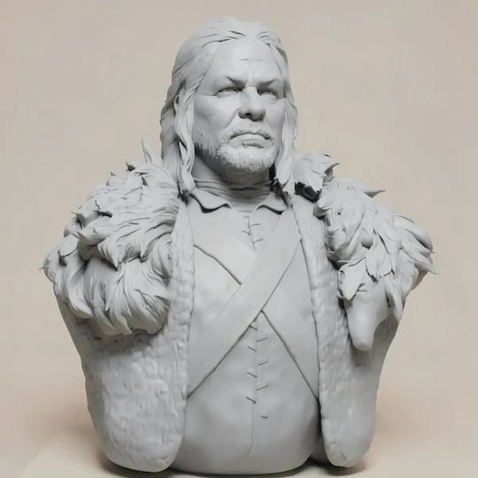 Figurină 3D Nevopsită Sean Bean Ned Stark Game Thrones Bust Model 3D Vopsire Diy Cadou Culori 15,2 Cm 1:12