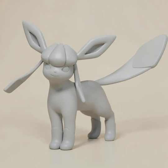 Unpainted 3D Figure Glaceon Pokemon Complete Painting Diy Gift Colors 20 Cm 1:8