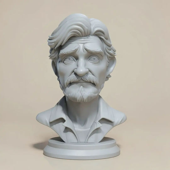 Figurină Mini Bust 3D Nevopsită Colecția Personaj Joel Ultimul Dintre Noi Vopsire Diy Cadou Culori 30 Cm 1:6