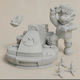 Unpainted 3D Figure Super Mario Back To Future Painting DIY Gift Colors 15.2 Cm 1:12
