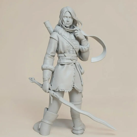 Unbemalte 3D Figur Ciri Witcher Winter Bemalung Diy Geschenk Farben 15,2 Cm 1:12