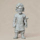 Unpainted 3D Figure Game Thrones Jon Snow Night Watch Chibi 3D Printing Figurine Painting DIY Gift Colors 30 Cm 1:6