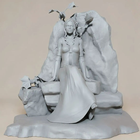 Unpainted 3D Figure Daenerys Targaryen From Game Of Thrones Painting Diy Gift Colors 20 Cm 1:8