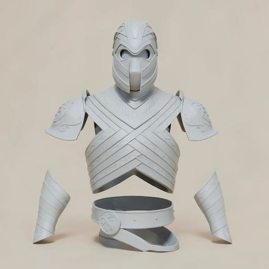 Unpainted 3D Figure Cosplay House Dragon Kingsguard Armor Painting DIY Gift Colors 20 Cm 1:8