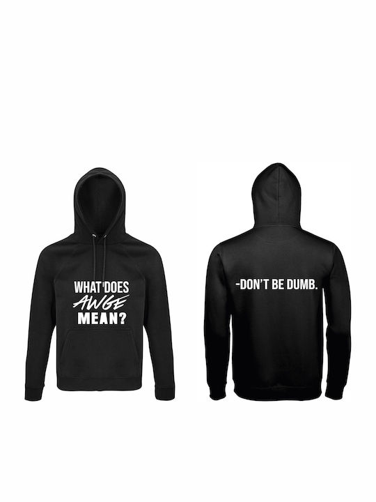 Hoodie Organic Unisex " Asap Rocky What Does Awge Means " Black