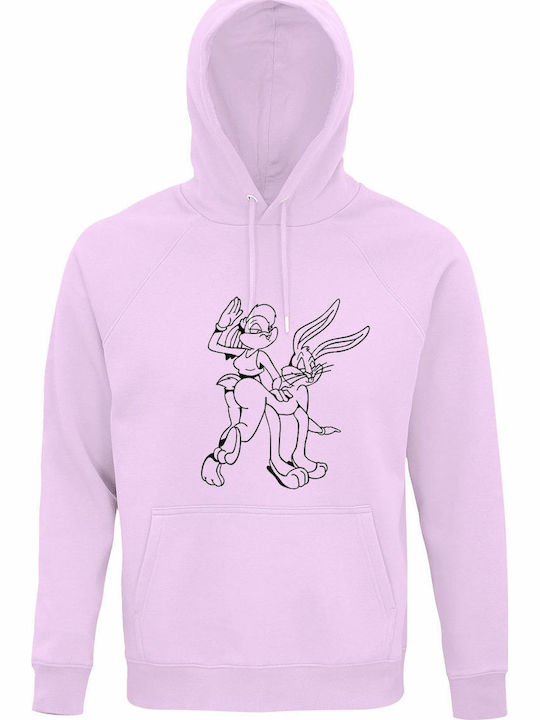 Bio-Unisex Kapuzenpulli Lola Bunny Spanking Bags Bunny Kinky Cartoons Rosa Cremig