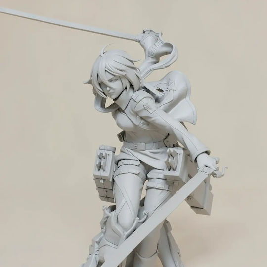 Άβαφη 3d Φιγούρα Mikasa Hochdetaillierte Skulpturen 3d Druck Bemalen Diy Geschenk Farben 20 Cm 1:8