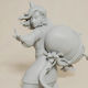 Unpainted 3D Figure Mulan On Roof Sculptures 3D Printing Painting DIY Gift Colors 15.2 Cm 1:12
