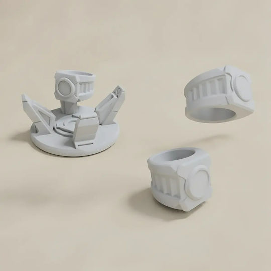 Unpainted 3D Figure Green Lantern Ring Levitating Stand Painting DIY Gift Colors 15.2 Cm 1:12
