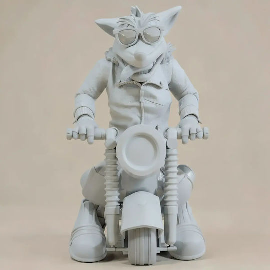 Άβαφη 3D Фигура Crash Bandicoot Racer Боядисване DIY Подарък Цветове 30 см 1:6