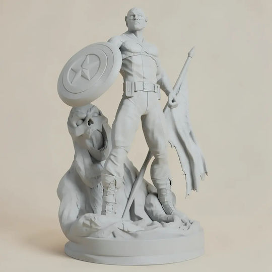 Abgebaute 3D Sammelbare Figur Classic Captain America Stand Pose Bemalt Diy Geschenk Farben 15,2 Cm 1:12