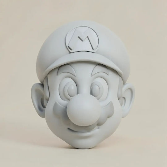 Unpainted 3D Figure Cosplay Italian Red Plumber Super Mario Mask Painting DIY Gift Colors 30 Cm 1:6