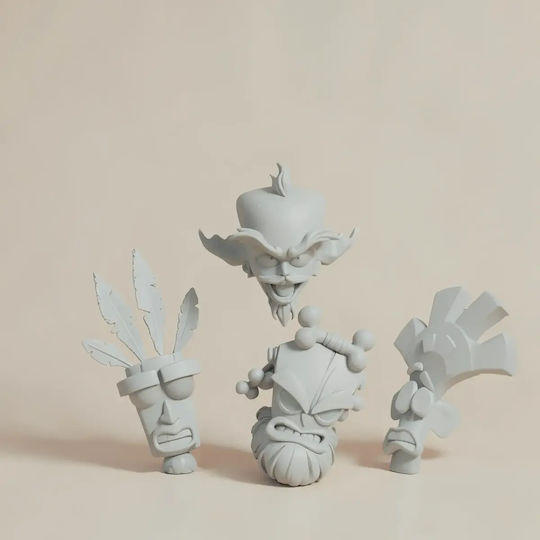 Небоядисана 3D Фигура Neo Cortex Crash Bandicoot 3D Боядисване DIY Подарък Цветове 20 См 1:8