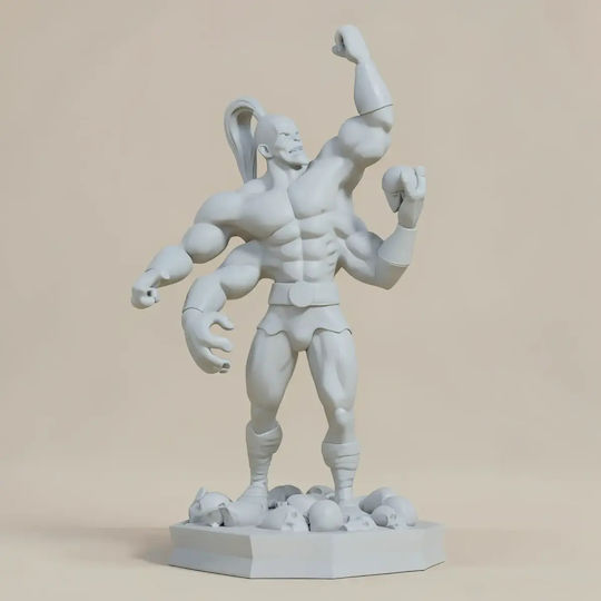 Άβαφη 3d Φιγούρα Basic Collection Goro Mortal Kombat Βάψιμο Diy Δώρο Χρώματα 20 Cm 1:8