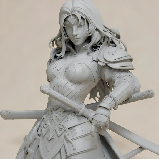 Unpainted 3D Figur Samurai Wonder Woman Painting Diy Geschenk Farben 30 Cm 1:6