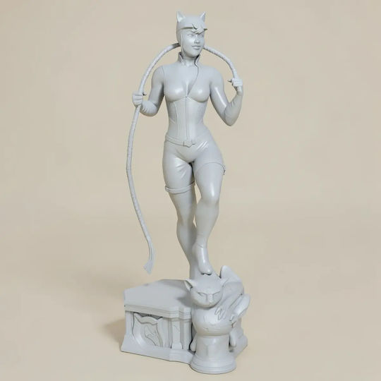 Unpainted 3D Figur Catwoman auf Base Bemalt Diy Geschenk Farben 30 Cm 1:6