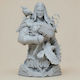 Unpainted 3D Figure Thor Raven Bust 3D Printing Figurine Painting DIY Gift Colors 15.2 Cm 1:12