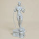 Unpainted 3D Figur Catwoman Auf Base Bemalt Diy Geschenk Farben 20 Cm 1:8