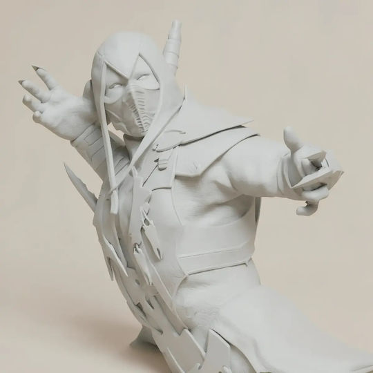 Небоядисана 3D Фигура Noob Saibot Mortal Kombat Боядисване DIY Подарък Цветове 30 см 1:6