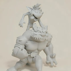 Unpainted 3D Figure Crash Bandicoot 300mm Painting DIY Gift Colors 30 Cm 1:6 Unpainted 3D Figure Crash Bandicoot 300mm Painting DIY Gift Colors 30 Cm 1:6