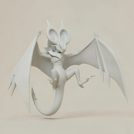 Unpainted 3D Figure Noivern Pokemon Complete Painting DIY Gift Colors 20 Cm 1:8
