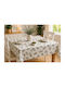 NufJoy Fleckabweisendes Tischtuch Set Loom Olive 140x180cm