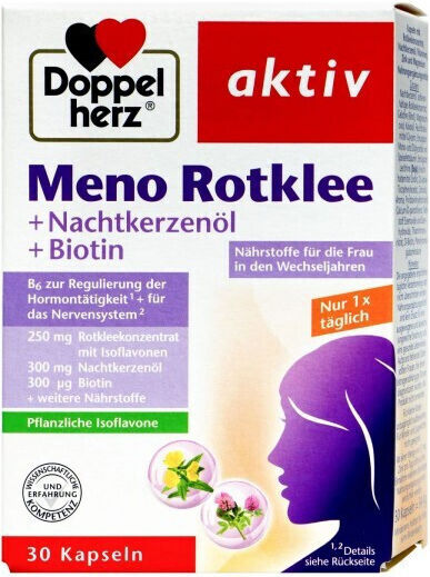Doppelherz Meno 50mg Συμπλήρωμα για Υγιές Δέρμα 34.4gr 30 κάψουλες