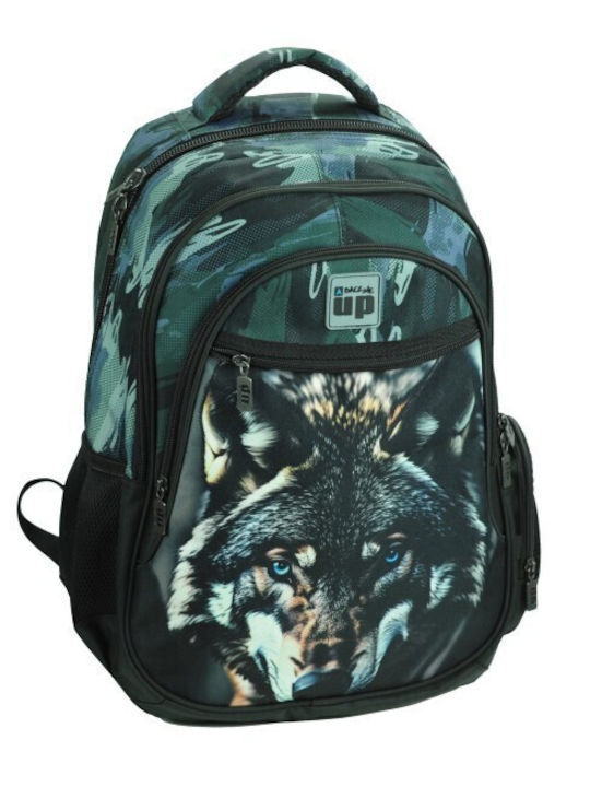 Back Me Up Blue Eye Wolf Ghiozdan de Spate pent...