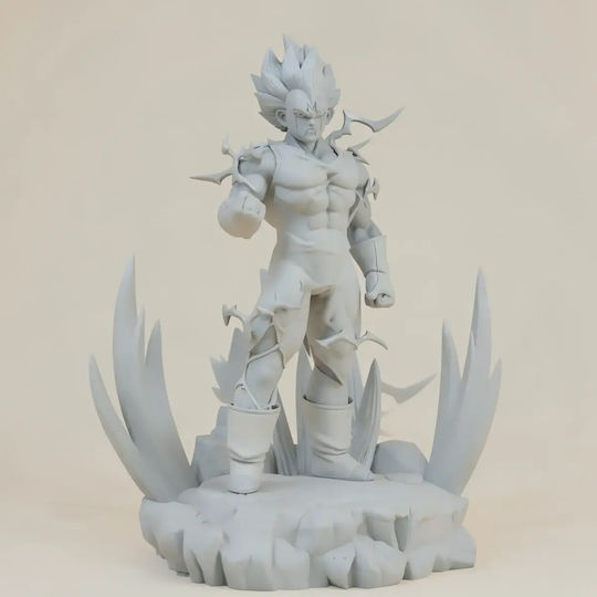Небоядисана 3D Фигура Majin Vegeta Injury 3D Боядисване DIY Подарък Цветове 30 см 1:6