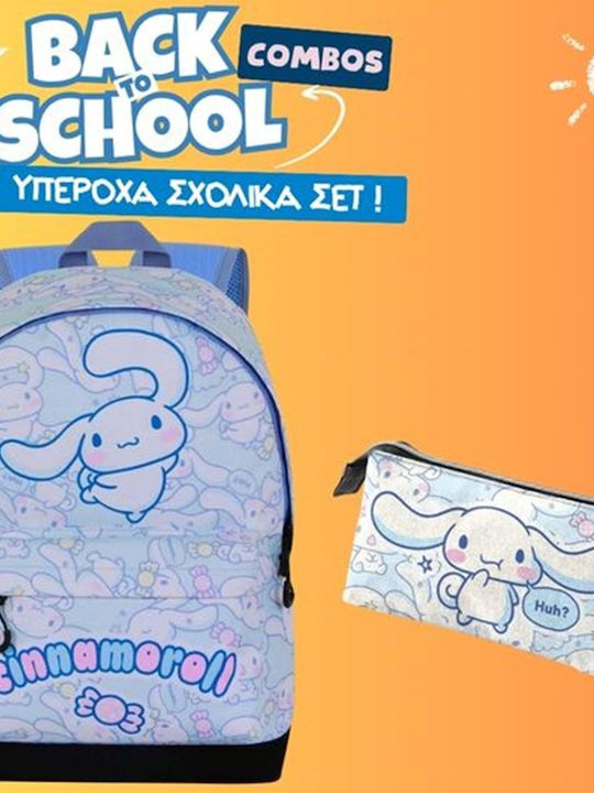Ученически Комплект Раница Hello Kitty Cinnamoroll + Тройна Несесер