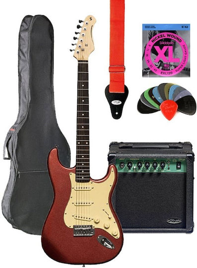 Stagg Ses-30 Car Електрическа китара Усилвател Stagg 10 Ga Eu Аксесоари Bundle 2