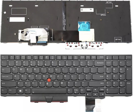 Клавиатура Lenovo ThinkPad P15 P17 T15g Gen 2 2nd Gen Черна със задно осветяване