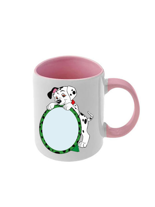 Κούπα Dalmatians Δαλματίας Ροζ Λαβή Εσωτερικό